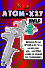 Load image into Gallery viewer, ATOM X27 Professional Spray Gun - HVLP Solvent/Waterborne w/ GunBudd® Ultra Lighting System
